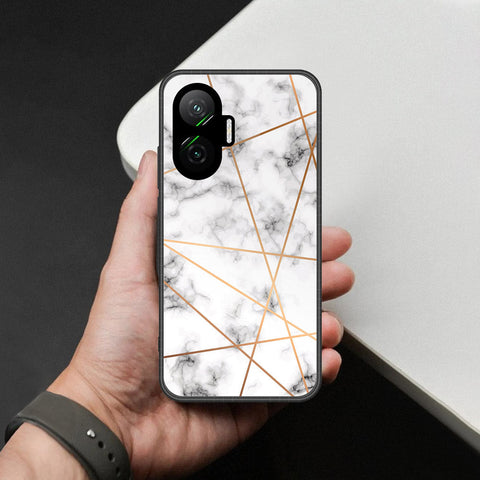 Xiaomi Redmi Turbo 4 Pro Cover - White Marble Series 2 - HQ Premium Shine Durable Shatterproof Case