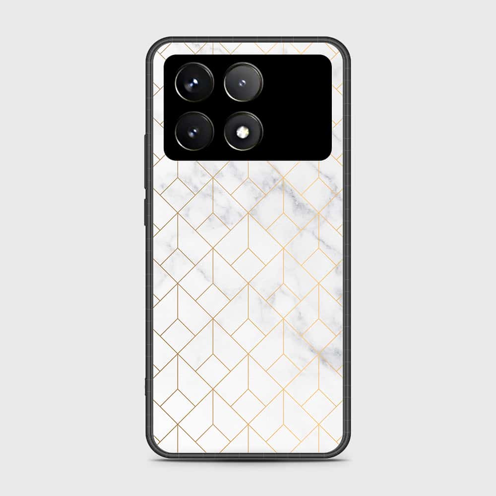 Xiaomi Redmi K70E Cover- White Marble Series 2 - HQ Premium Shine Durable Shatterproof Case
