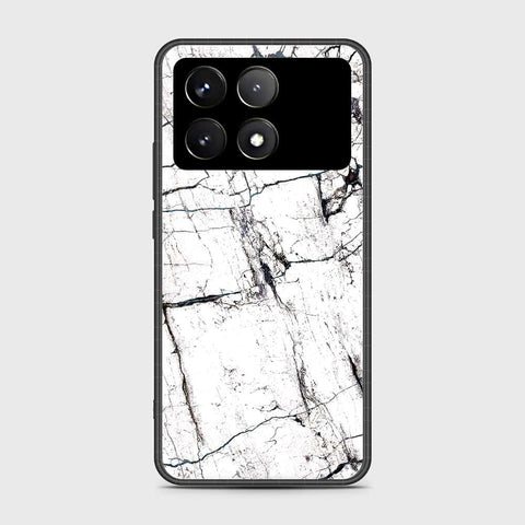 Xiaomi Redmi K70 Cover- White Marble Series 2 - HQ Ultra Shine Premium Infinity Glass Soft Silicon Borders Case