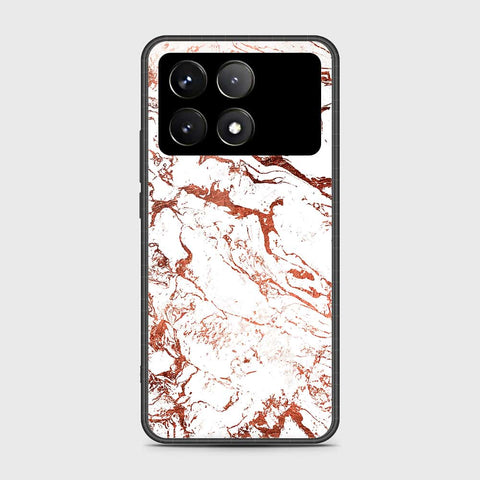 Xiaomi Redmi K70 Cover- White Marble Series 2 - HQ Ultra Shine Premium Infinity Glass Soft Silicon Borders Case