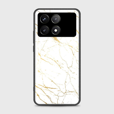 Xiaomi Redmi K70 Cover- White Marble Series 2 - HQ Ultra Shine Premium Infinity Glass Soft Silicon Borders Case