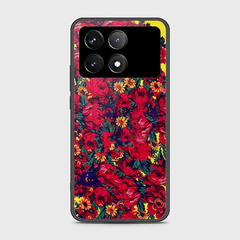Xiaomi Redmi K70 Pro Cover- Floral Series - HQ Ultra Shine Premium Infinity Glass Soft Silicon Borders Case