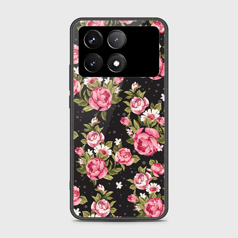 Xiaomi Redmi K70 Pro Cover- Floral Series - HQ Ultra Shine Premium Infinity Glass Soft Silicon Borders Case