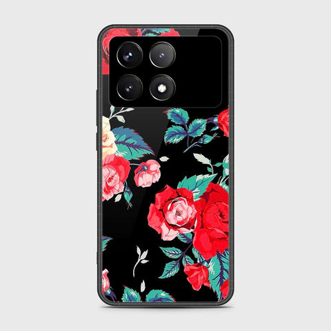 Xiaomi Redmi K70 Pro Cover- Floral Series - HQ Ultra Shine Premium Infinity Glass Soft Silicon Borders Case