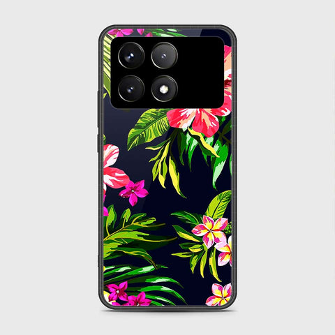 Xiaomi Redmi K70 Pro Cover- Floral Series - HQ Ultra Shine Premium Infinity Glass Soft Silicon Borders Case