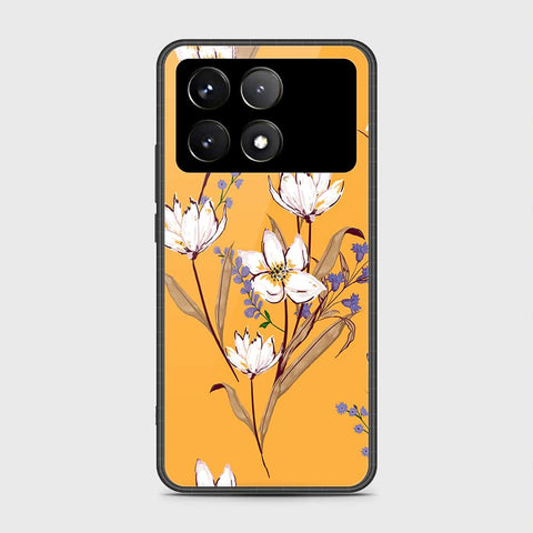 Xiaomi Redmi K70 Pro Cover- Floral Series - HQ Ultra Shine Premium Infinity Glass Soft Silicon Borders Case