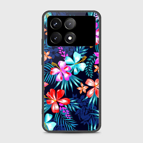 Xiaomi Redmi K70 Pro Cover- Floral Series - HQ Ultra Shine Premium Infinity Glass Soft Silicon Borders Case