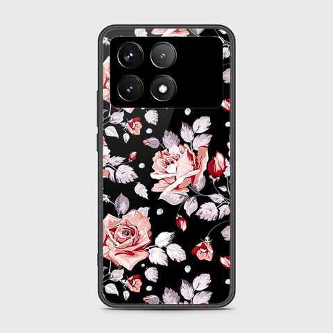 Xiaomi Redmi K70 Pro Cover- Floral Series - HQ Ultra Shine Premium Infinity Glass Soft Silicon Borders Case