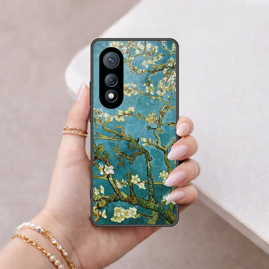 Tecno Pova Curve Cover - Floral Series 2 - HQ Ultra Shine Premium Infinity Glass Soft Silicon Borders Case