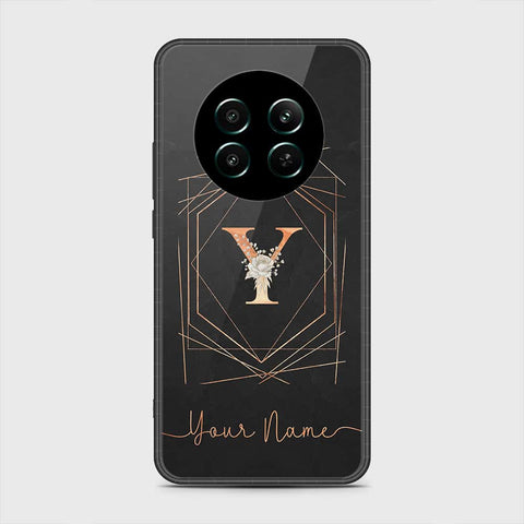 Realme 12 Plus Cover- Personalized Alphabet Series - HQ Ultra Shine Premium Infinity Glass Soft Silicon Borders Case