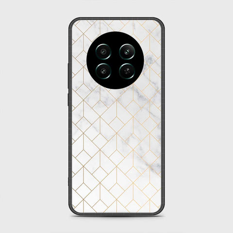 Realme 12 4G Cover- White Marble Series 2 - HQ Ultra Shine Premium Infinity Glass Soft Silicon Borders Case