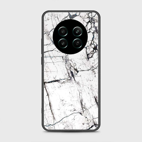 Realme 12 4G Cover- White Marble Series 2 - HQ Ultra Shine Premium Infinity Glass Soft Silicon Borders Case