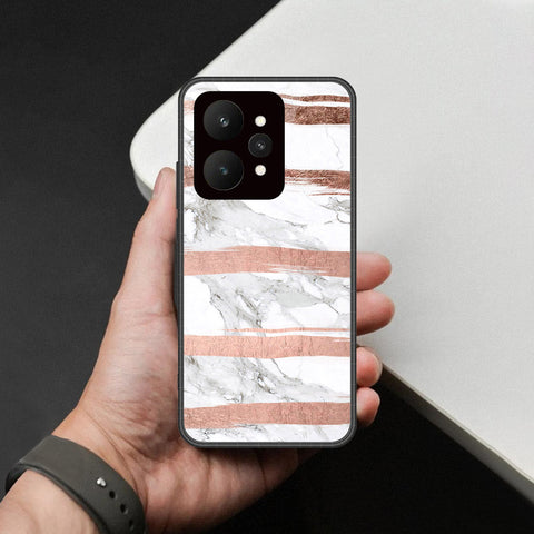 Realme 15 Pro - White Marble Series - HQ Ultra Shine Premium Infinity Glass Soft Silicon Borders Case