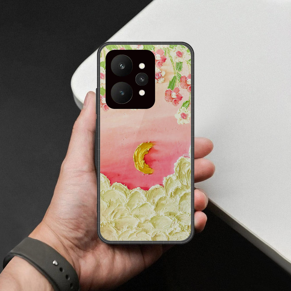 Realme 15 Pro Cover - Floral Series - Design 7 - Pink & Yellow - HQ Ultra Shine Premium Infinity Glass Soft Silicon Borders Case