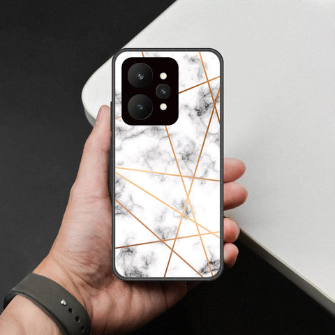 Realme 15 Pro - White Marble Series 2 - HQ Ultra Shine Premium Infinity Glass Soft Silicon Borders Case