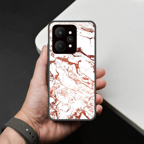 Realme 15 Pro - White Marble Series 2 - HQ Ultra Shine Premium Infinity Glass Soft Silicon Borders Case