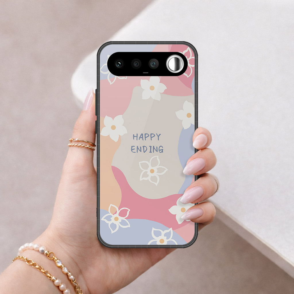 Realme 16 Cover - Happy Series - HQ Ultra Shine Premium Infinity Glass Soft Silicon Borders Case
