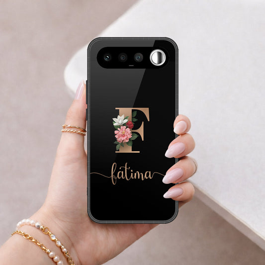Realme 16 Cover - Personalized Alphabet Series - HQ Ultra Shine Premium Infinity Glass Soft Silicon Borders Case