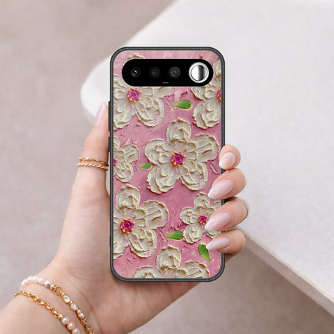 Realme 16 Cover - Floral Series - Design 5 - Pink & White - HQ Ultra Shine Premium Infinity Glass Soft Silicon Borders Case