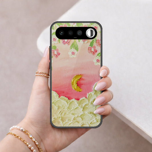 Realme 16 Cover - Floral Series - Design 7 - Pink & Yellow - HQ Ultra Shine Premium Infinity Glass Soft Silicon Borders Case