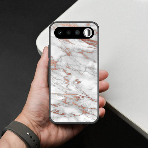 Realme 16 Cover - White Marble Series 2 - HQ Ultra Shine Premium Infinity Glass Soft Silicon Borders Case