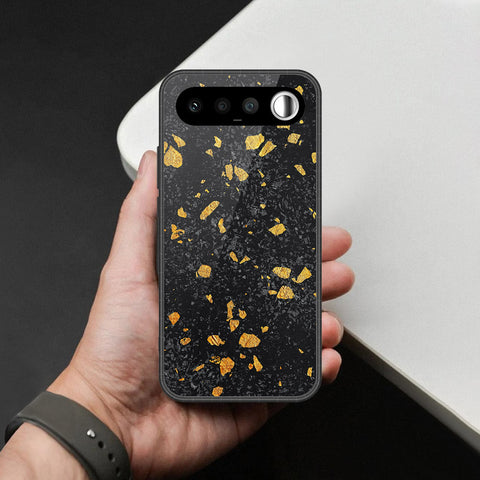 Realme 16 Cover - Black Marble Series - HQ Ultra Shine Premium Infinity Glass Soft Silicon Borders Case