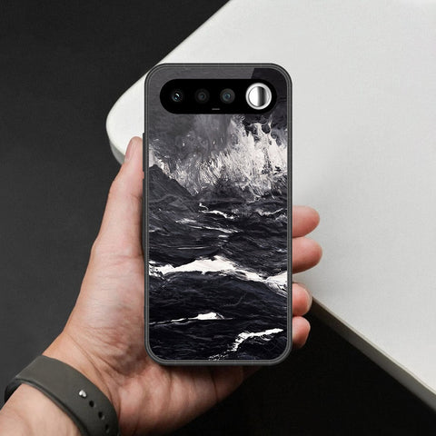 Realme 16 Cover - Black Marble Series - HQ Ultra Shine Premium Infinity Glass Soft Silicon Borders Case