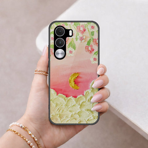 Realme C100i Cover - Floral Series - Design 7 - Pink & Yellow - HQ Premium Shine Durable Shatterproof Case