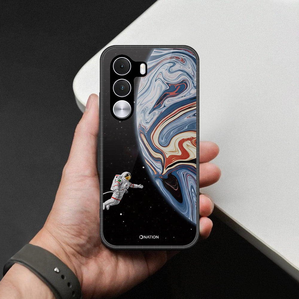 Realme C100i Cover - Cosmic Marble Astronaut Design - HQ Premium Shine Durable Shatterproof Case