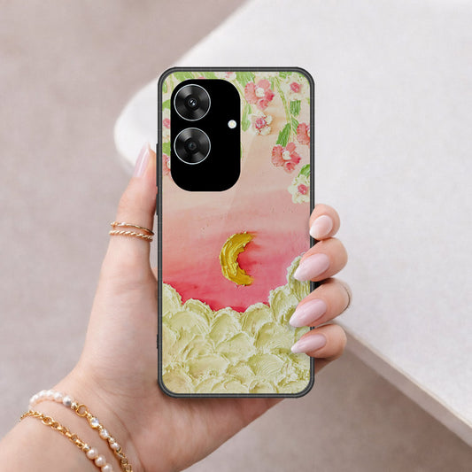 Realme Note 60 Cover - Floral Series - Design 7 - Pink & Yellow - HQ Premium Shine Durable Shatterproof Case