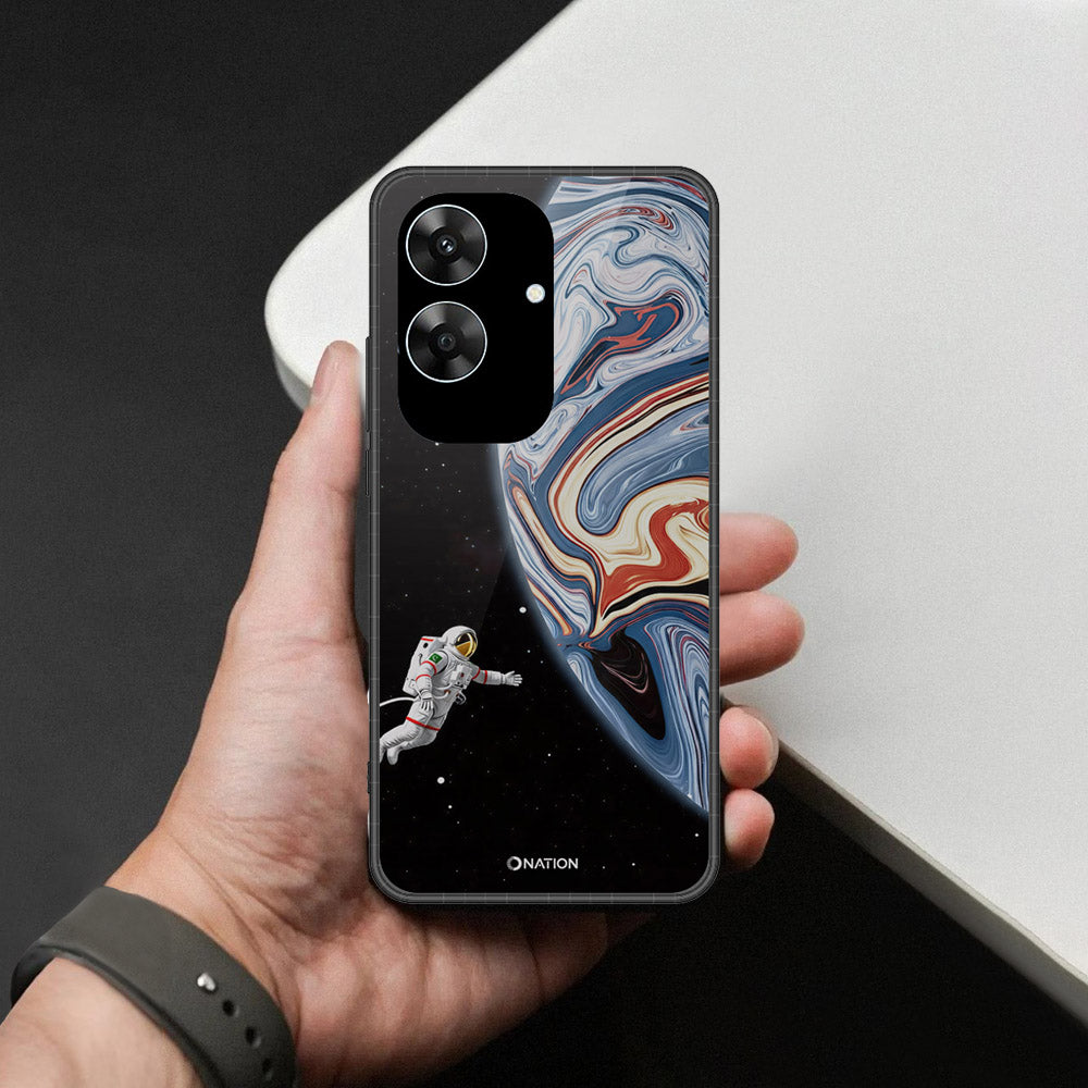 Realme Narzo N61 Cover - Cosmic Marble Astronaut Design - HQ Premium Shine Durable Shatterproof Case