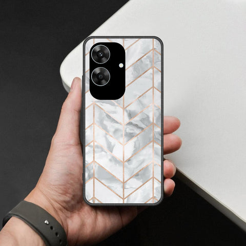 Realme Narzo N61 Cover - White Marble Series 2 - HQ Premium Shine Durable Shatterproof Case
