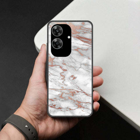 Realme Narzo N61 Cover - White Marble Series 2 - HQ Premium Shine Durable Shatterproof Case