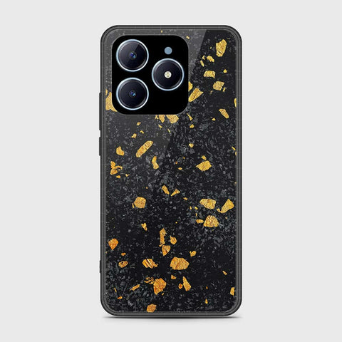 Realme C63 Cover- Black Marble Series - HQ Ultra Shine Premium Infinity Glass Soft Silicon Borders Case
