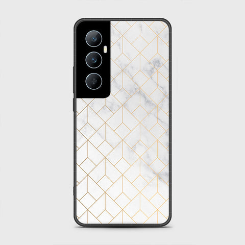 Realme C65 Cover- White Marble Series 2 - HQ Premium Shine Durable Shatterproof Case