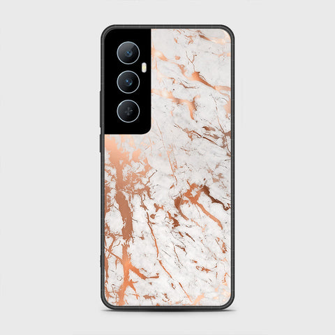 Realme C65 Cover- White Marble Series 2 - HQ Premium Shine Durable Shatterproof Case