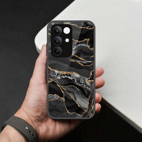 Realme C85 Cover - Black Marble Series - HQ Premium Shine Durable Shatterproof Case