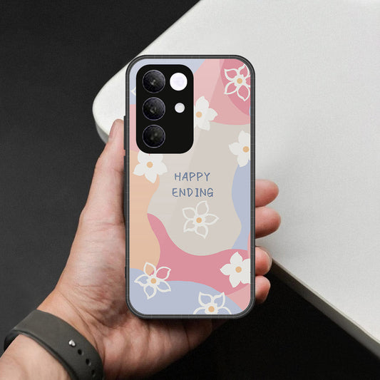 Realme C85 Pro- Happy Series -HQ Ultra Shine Premium Infinity Glass Soft Silicon Borders Case