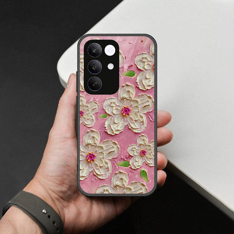 Realme C85 Pro Cover - Floral Series - Design 5 - Pink & White - HQ Ultra Shine Premium Infinity Glass Soft Silicon Borders Case
