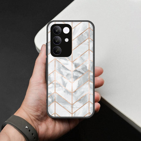 Realme C85 Pro- White Marble Series 2 -HQ Ultra Shine Premium Infinity Glass Soft Silicon Borders Case