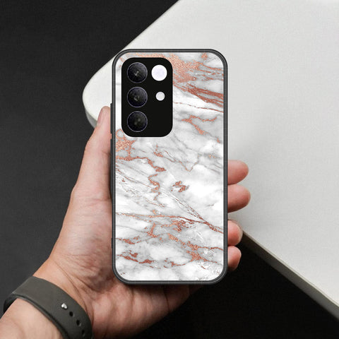 Realme C85 Pro- White Marble Series 2 -HQ Ultra Shine Premium Infinity Glass Soft Silicon Borders Case