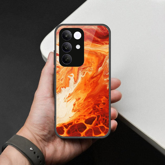 Realme C85 Pro- Mystic Marble Series -HQ Ultra Shine Premium Infinity Glass Soft Silicon Borders Case