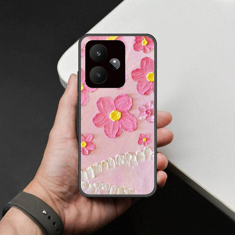 Realme GT 7 Cover - Floral Series - Design 2 - Pink - HQ Premium Shine Durable Shatterproof Case