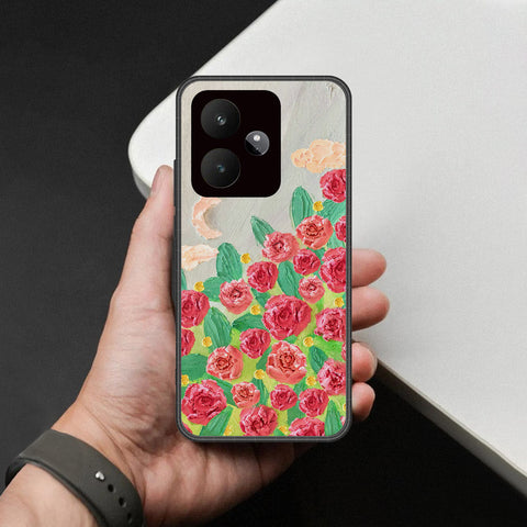 Realme GT 7 Cover - Floral Series - Design 10 - Red & Green - HQ Premium Shine Durable Shatterproof Case