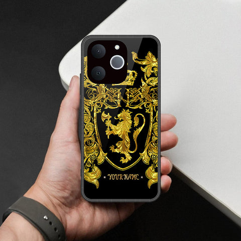 Realme Note 70 - Gold Series - HQ Ultra Shine Premium Infinity Glass Soft Silicon Borders Case