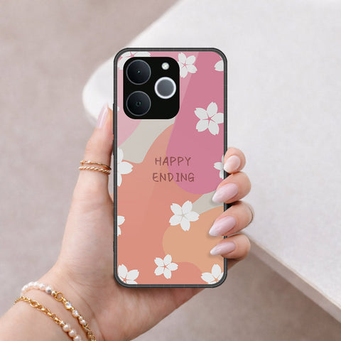 Realme Narzo 80 Lite Cover - Happy Series - HQ Ultra Shine Premium Infinity Glass Soft Silicon Borders Case