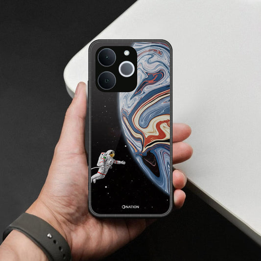 Realme Note 70 Cover - Cosmic Marble Astronaut Design - HQ Ultra Shine Premium Infinity Glass Soft Silicon Borders Case