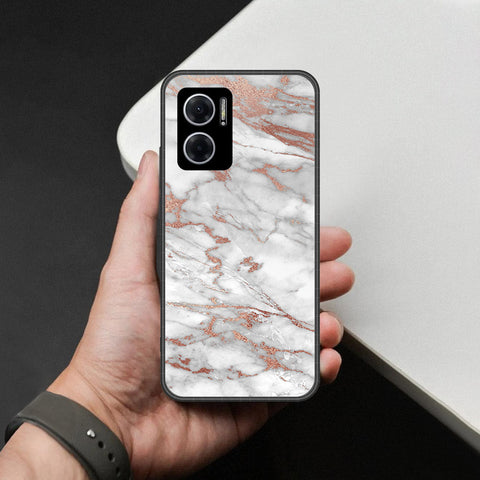 Xiaomi Redmi 10 5G Cover - White Marble Series 2 - HQ Premium Shine Durable Shatterproof Case
