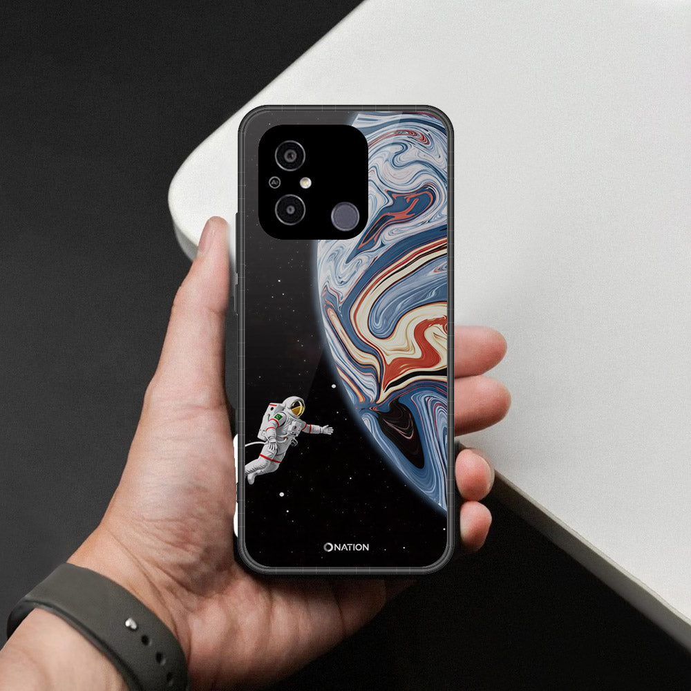 Xiaomi Redmi 11A Cover - Cosmic Marble Astronaut Design - HQ Premium Shine Durable Shatterproof Case