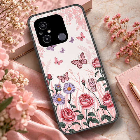 Xiaomi Redmi 11A Cover - ONation Botancial Bloom Series - HQ Premium Shine Durable Shatterproof Case